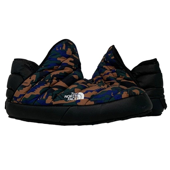 The North Face Other - The North Face Mens ThermoBall Insulated Traction Booties Camo Blue Black Mens 7